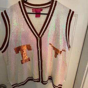 Queen of Sparkles UT Full Sequin sweater vest